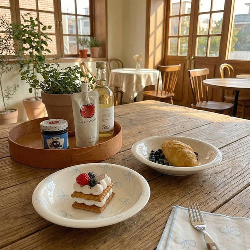 Elegant Bow Patterned Tableware Set