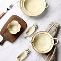 Rustic Handcrafted Ceramic Dish with Rope Handles