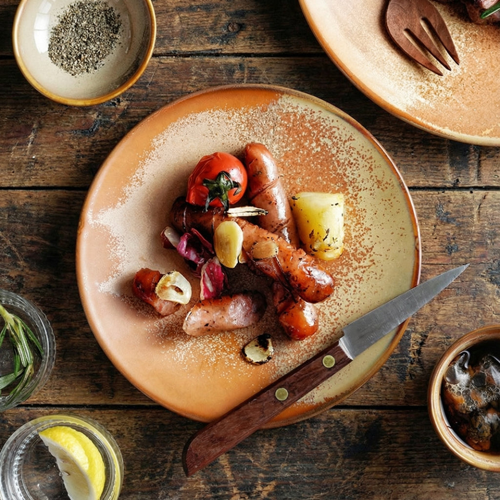 Classic Handmade Ceramic Plate Modern Minimalist Design