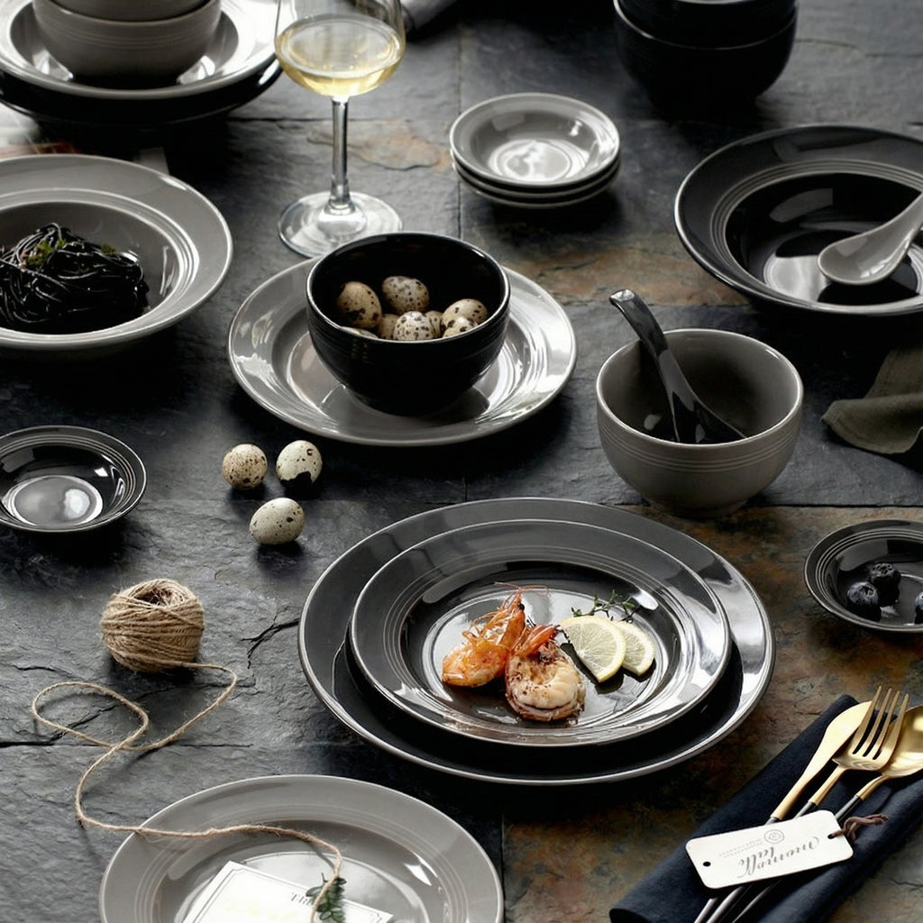Elegant Grey Ceramic Dinnerware Set